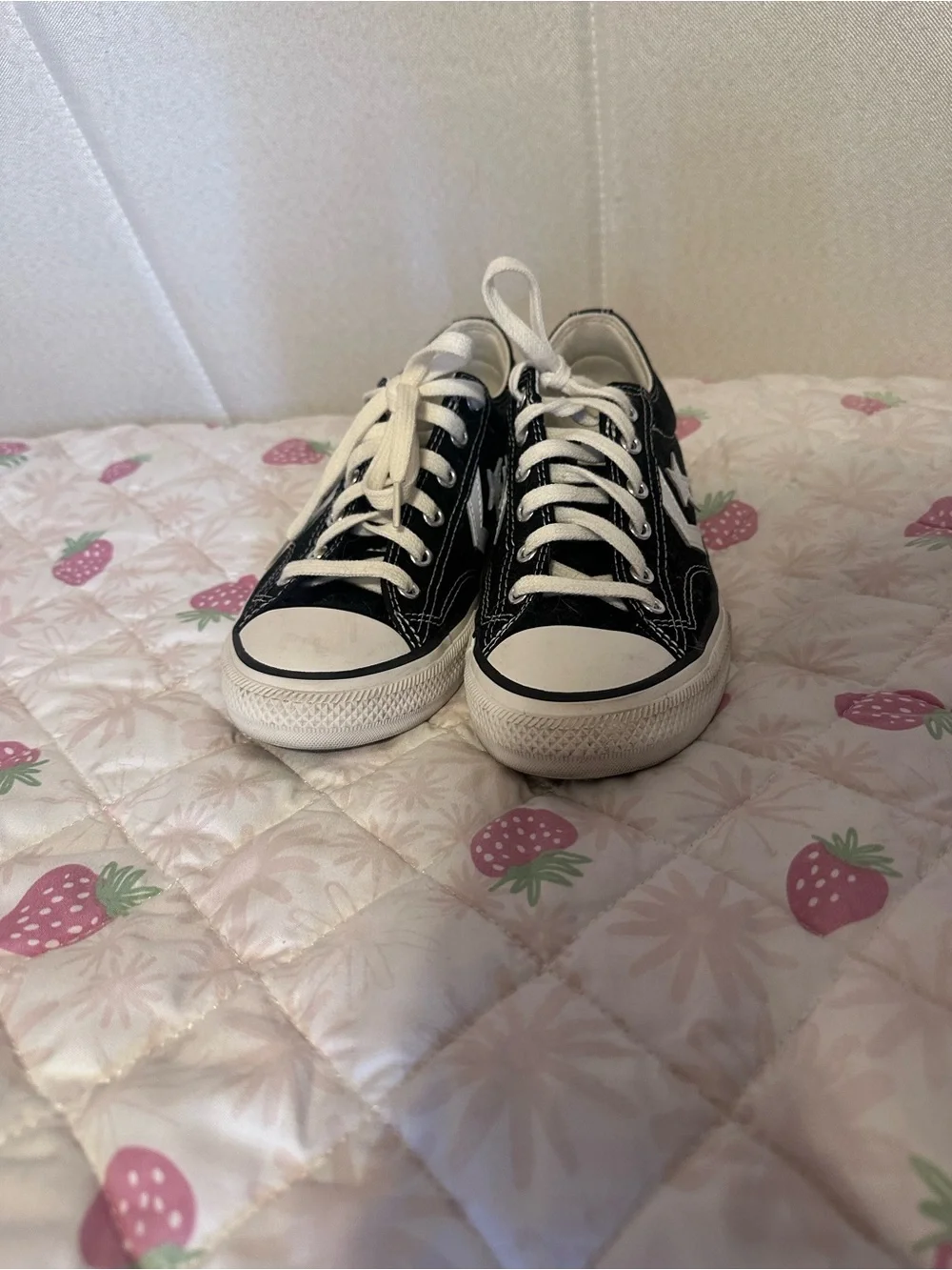 Converse Kids Black and White Low-Top Canvas Sneakers